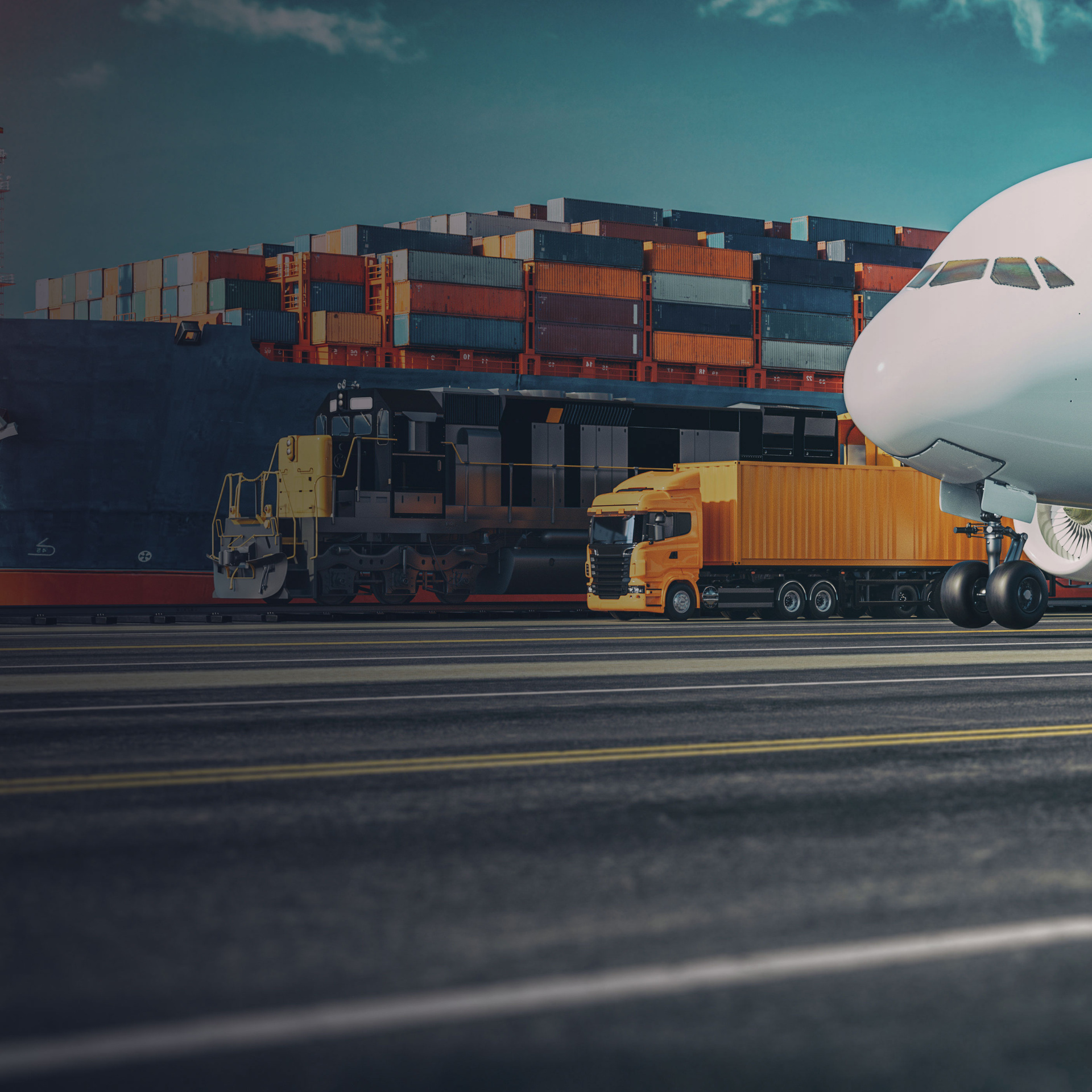 Logistics and transportation industry header image